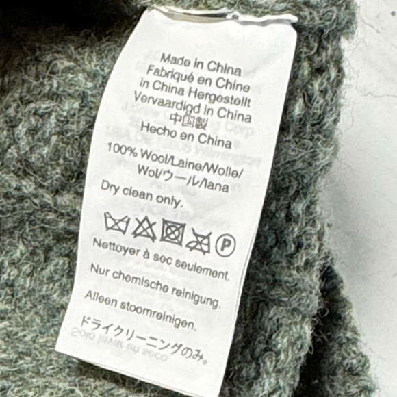 WALLACE & BARNES Men's Green Cable Knit Cardigan Sweater 100% Wool Preppy Size S - Picture 3 of 11